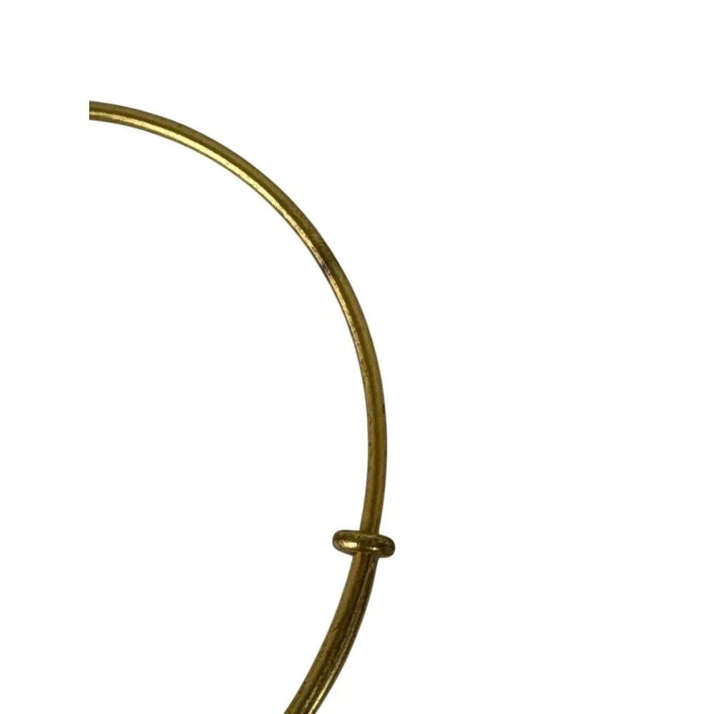 Alex and Ani Endless Knot Charm Gold Tone Bangle Braclet Made in the USA